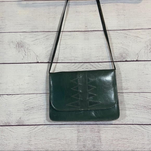 Vintage green shoulder bag/clutch - Picture 2 of 7